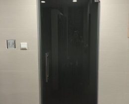 Grey tinted tempered glass door